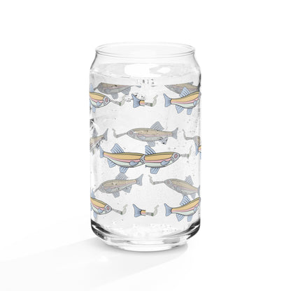 Stoned Fish Can-shaped glass